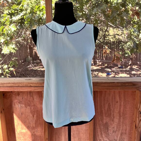 Kate Spade Women's Mint Green 100% Silk Sleeveless Blouse Size 2 - Picture 1 of 8